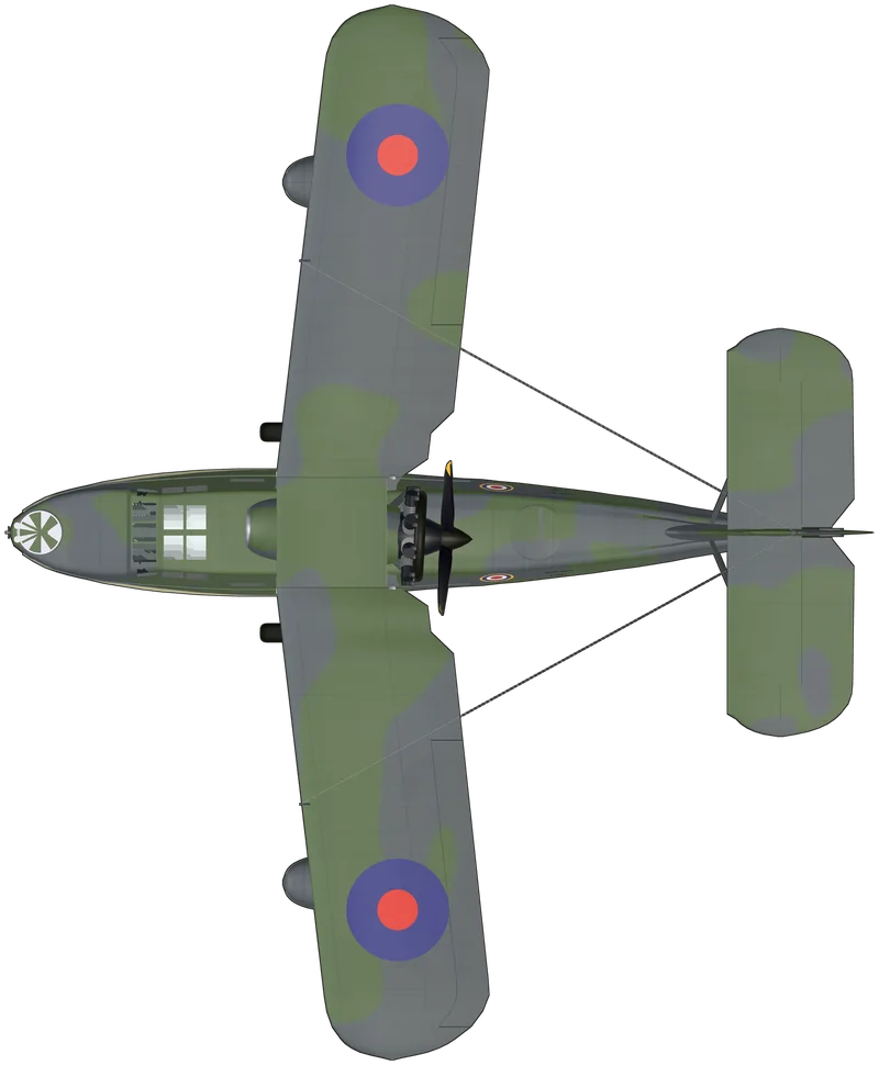 Top view of the Supermarine Walrus, Walrus I L2301