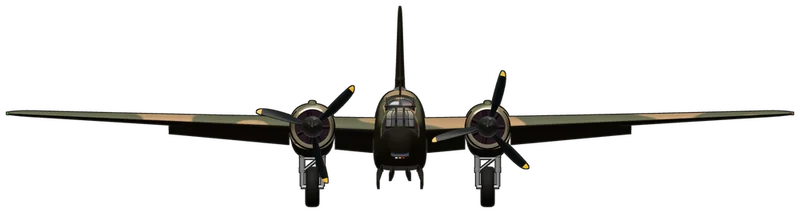 Front view of the Vickers Wellington, Wellington B.X MF628