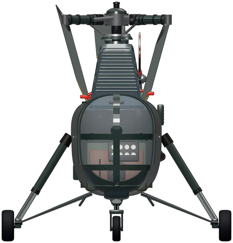 Front view of the Westland Dragonfly, HR.5 WH991