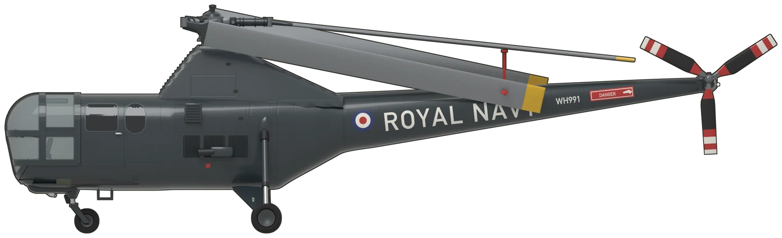 Side profile of the Westland Dragonfly, HR.5 WH991, port side