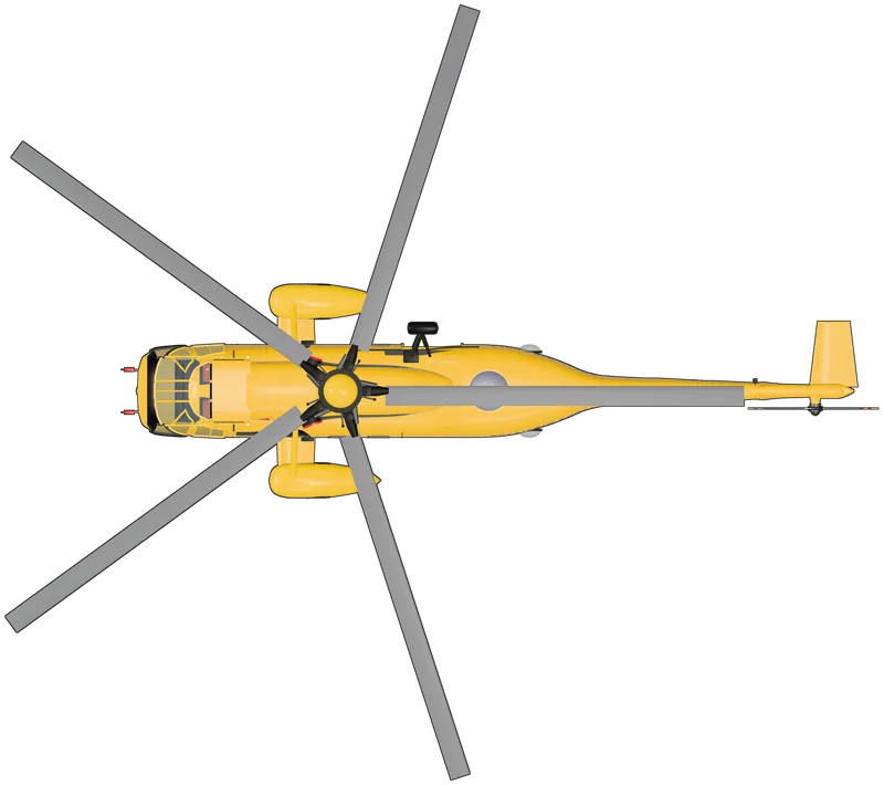 Top view of the Westland Sea King, Sea King HAR.3 XZ585