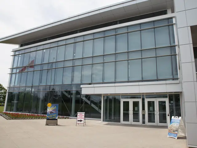 Modern glass-fronted entrance building of the Canada Aviation and Space Museum
