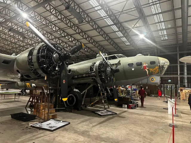 B-17 “Mary Alice” under restoration, IWM Duxford