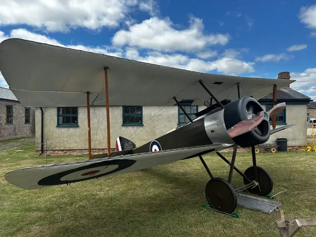 The Pup on the grass at Stow Maries, Stow Maries Great War Aerodrome
