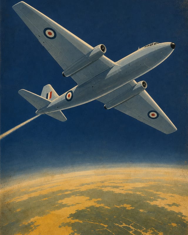 Illustrated plate of the English Electric Canberra from the Compendium
