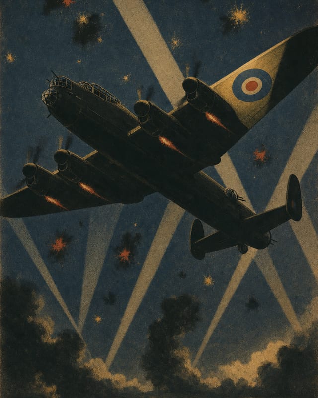 Avro Lancaster — illustrated Compendium plate
