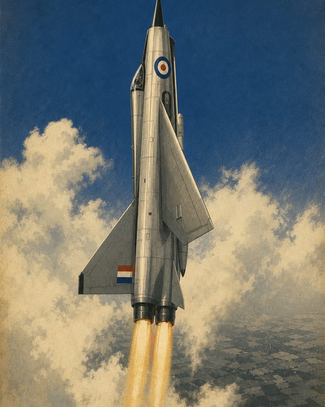 Illustrated plate of the English Electric Lightning from the Compendium