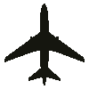 Recognition silhouette of the Airspeed Ambassador, seen from above
