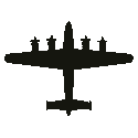 Recognition silhouette of the Avro Lancaster, seen from above