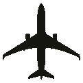 Recognition silhouette of the Avro RJX, seen from above