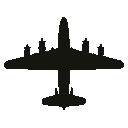 Recognition silhouette of the Avro Shackleton, seen from above