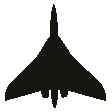Recognition silhouette of the Avro Vulcan, seen from above