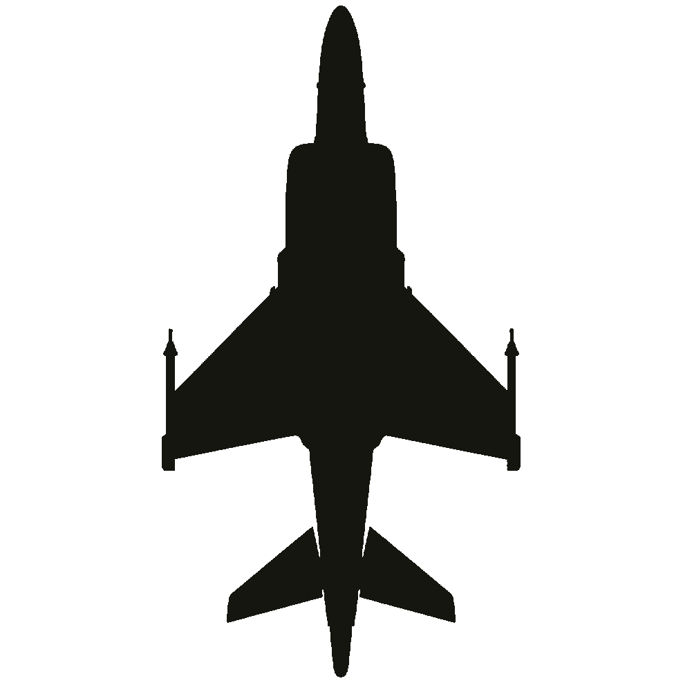 Recognition silhouette of the BAe Sea Harrier FA.2, seen from above