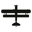 Recognition silhouette of the Blackburn B-2, seen from above