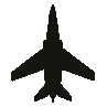 Recognition silhouette of the Blackburn Buccaneer, seen from above