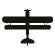 Recognition silhouette of the de Havilland DH.51, seen from above