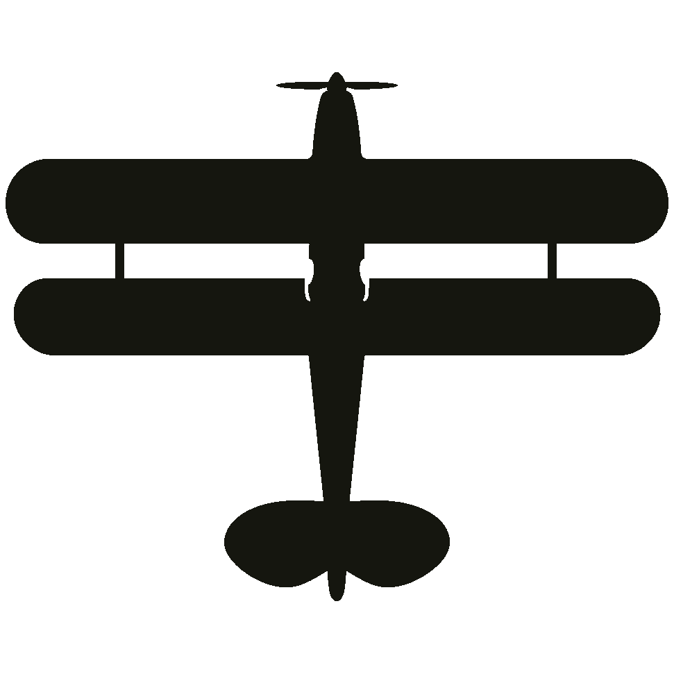 Recognition silhouette of the de Havilland DH.60 Moth, seen from above