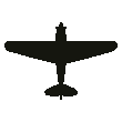 Recognition silhouette of the Desoutter I, seen from above