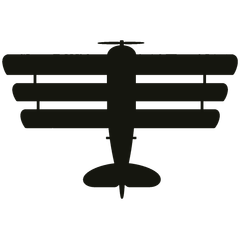 Recognition silhouette of the Fokker Dr.I, seen from above