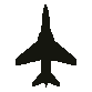 Recognition silhouette of the Folland Gnat, seen from above
