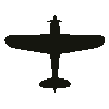Recognition silhouette of the General Aircraft Cygnet, seen from above