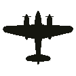 Recognition silhouette of the Handley Page Hampden, seen from above