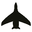 Recognition silhouette of the Handley Page Victor, seen from above
