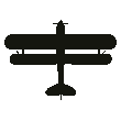 Recognition silhouette of the Hawker Cygnet, seen from above