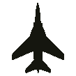 Recognition silhouette of the Hawker Hunter, seen from above