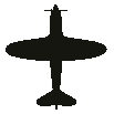 Recognition silhouette of the Hawker Sea Fury, seen from above