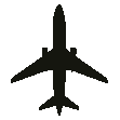 Recognition silhouette of the Hawker Siddeley Nimrod, seen from above