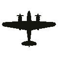 Recognition silhouette of the Junkers Ju 88 & Heinkel He 111, seen from above