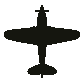Recognition silhouette of the Messerschmitt Bf 109, seen from above