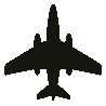 Recognition silhouette of the Messerschmitt Me 262, seen from above