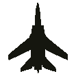 Recognition silhouette of the Panavia Tornado, seen from above