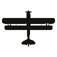 Recognition silhouette of the Parnall Elf, seen from above