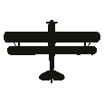 Recognition silhouette of the Royal Aircraft Factory S.E.5a, seen from above