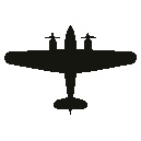 Recognition silhouette of the Spartan Cruiser, seen from above