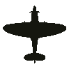Recognition silhouette of the Supermarine Spitfire, seen from above