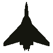 Recognition silhouette of the Vickers Valiant, seen from above