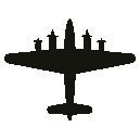 Recognition silhouette of the Vickers Wellington, seen from above