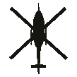 Recognition silhouette of the Westland Wessex, seen from above